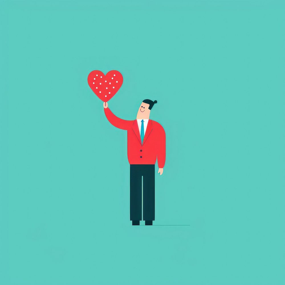 A person holding a heart above their head celebration creativity performer. AI generated Image by rawpixel.