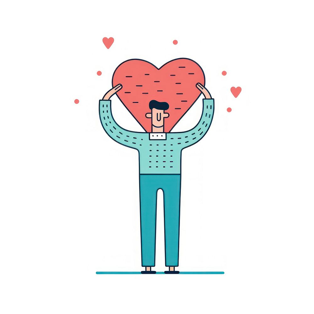 A person holding a heart above their head representation celebration creativity. AI generated Image by rawpixel.