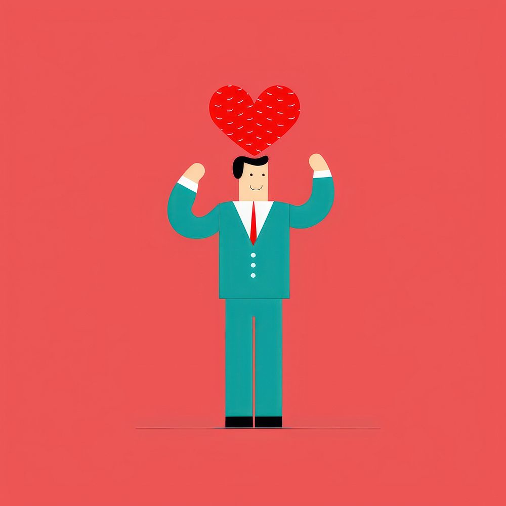 A person holding a heart above their head celebration creativity happiness. AI generated Image by rawpixel.