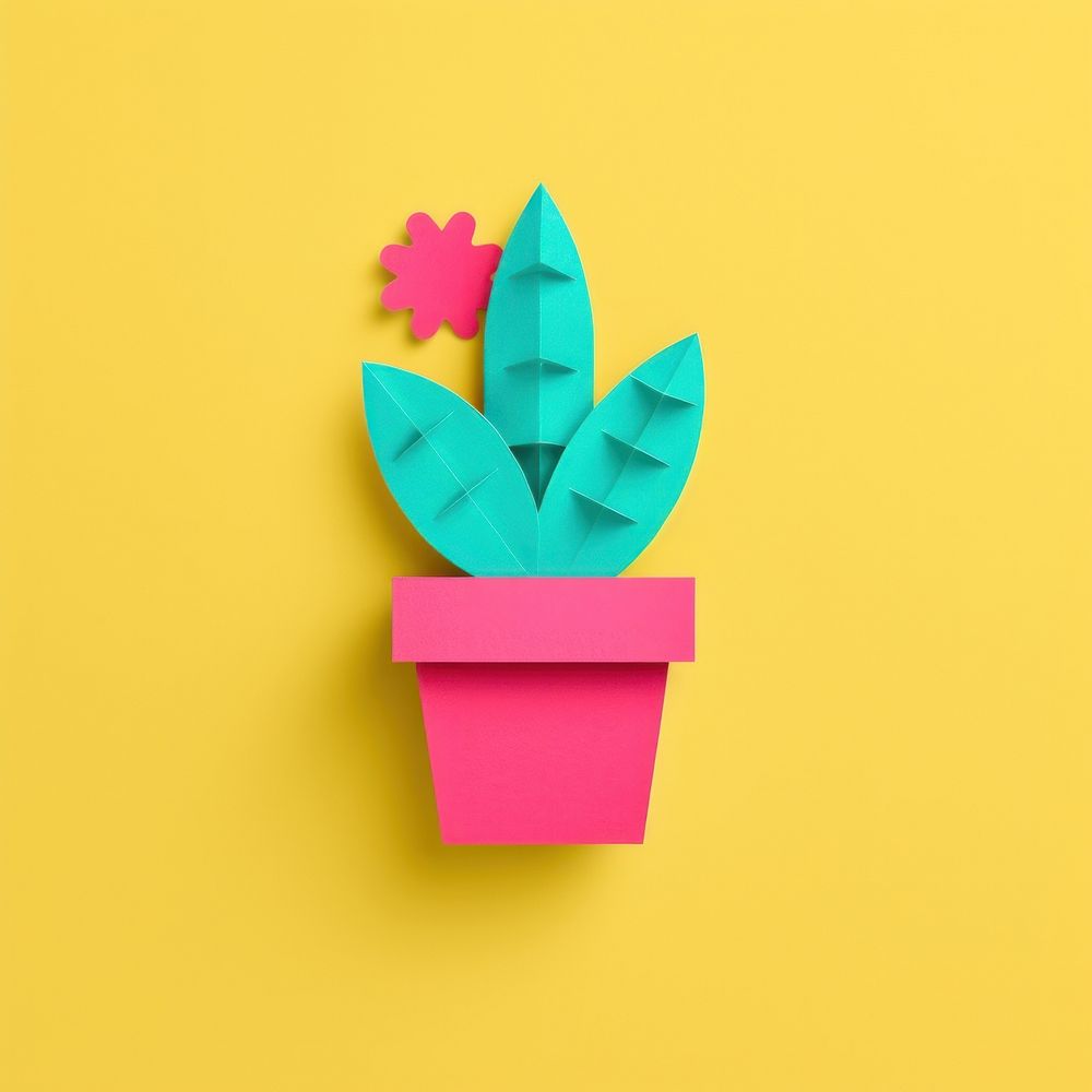 A succulent plant art origami craft. AI generated Image by rawpixel.