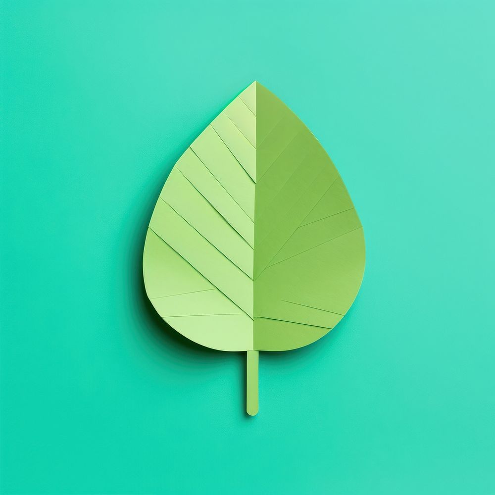 Green leaf plant green background yellow. AI generated Image by rawpixel.