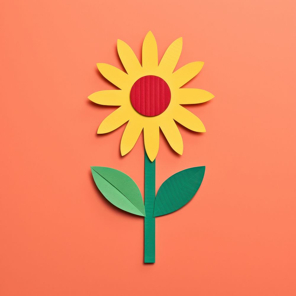Sun flower art sunflower petal. AI generated Image by rawpixel.