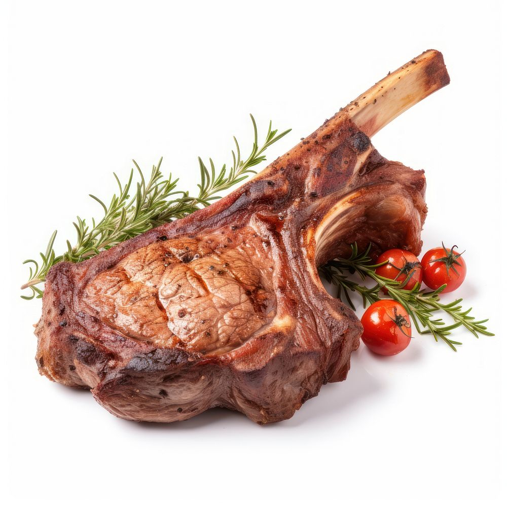 Tomahawk steaks meat food pork. AI generated Image by rawpixel.
