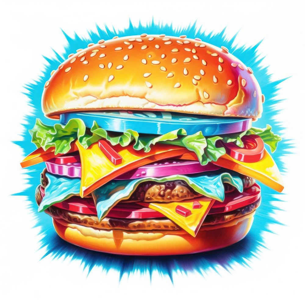 Burger food meal advertisement. AI generated Image by rawpixel.
