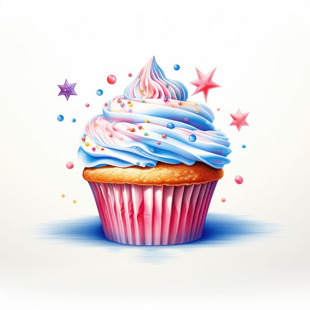 Cupcake dessert icing food. AI generated Image by rawpixel.