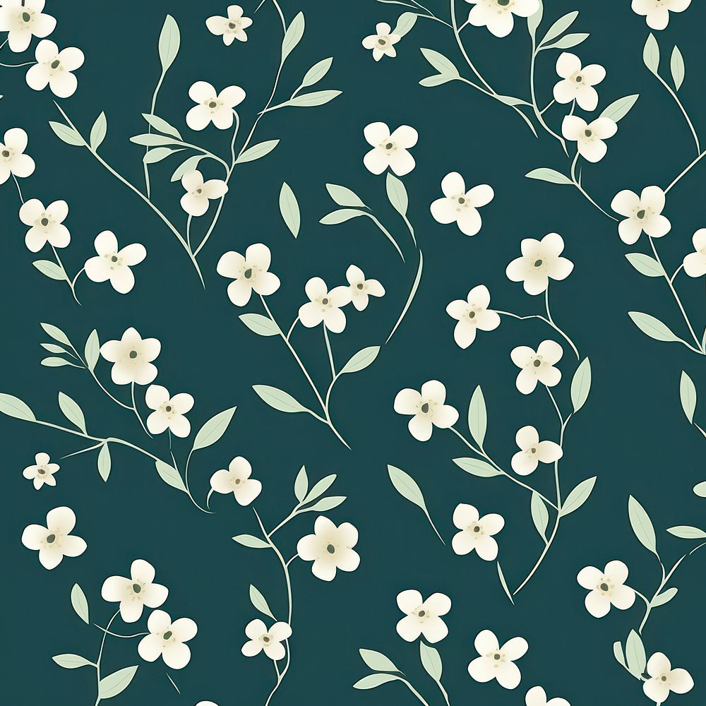 Pattern backgrounds flower plant. AI generated Image by rawpixel.