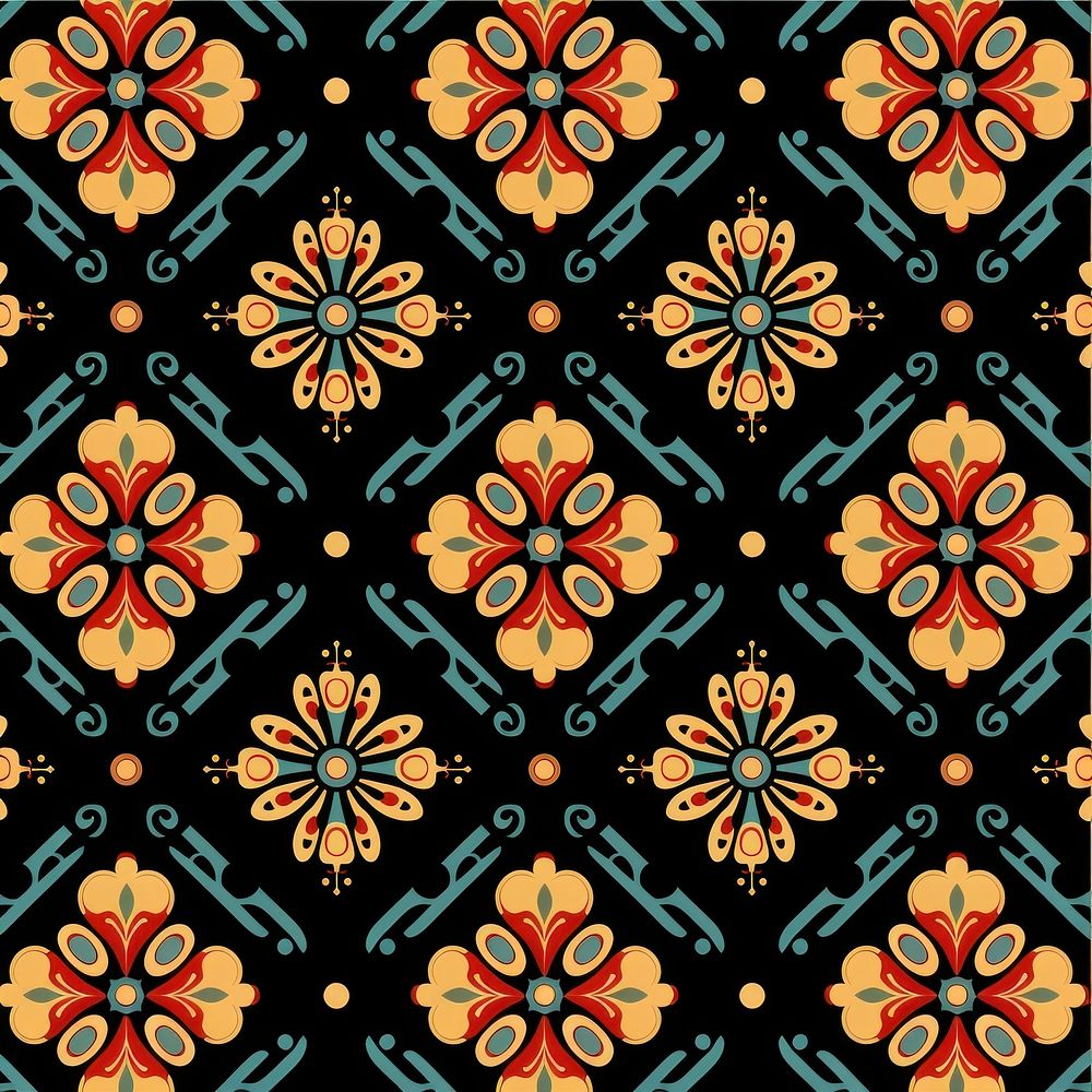 Thai pattern backgrounds shape kaleidoscope. AI generated Image by rawpixel.