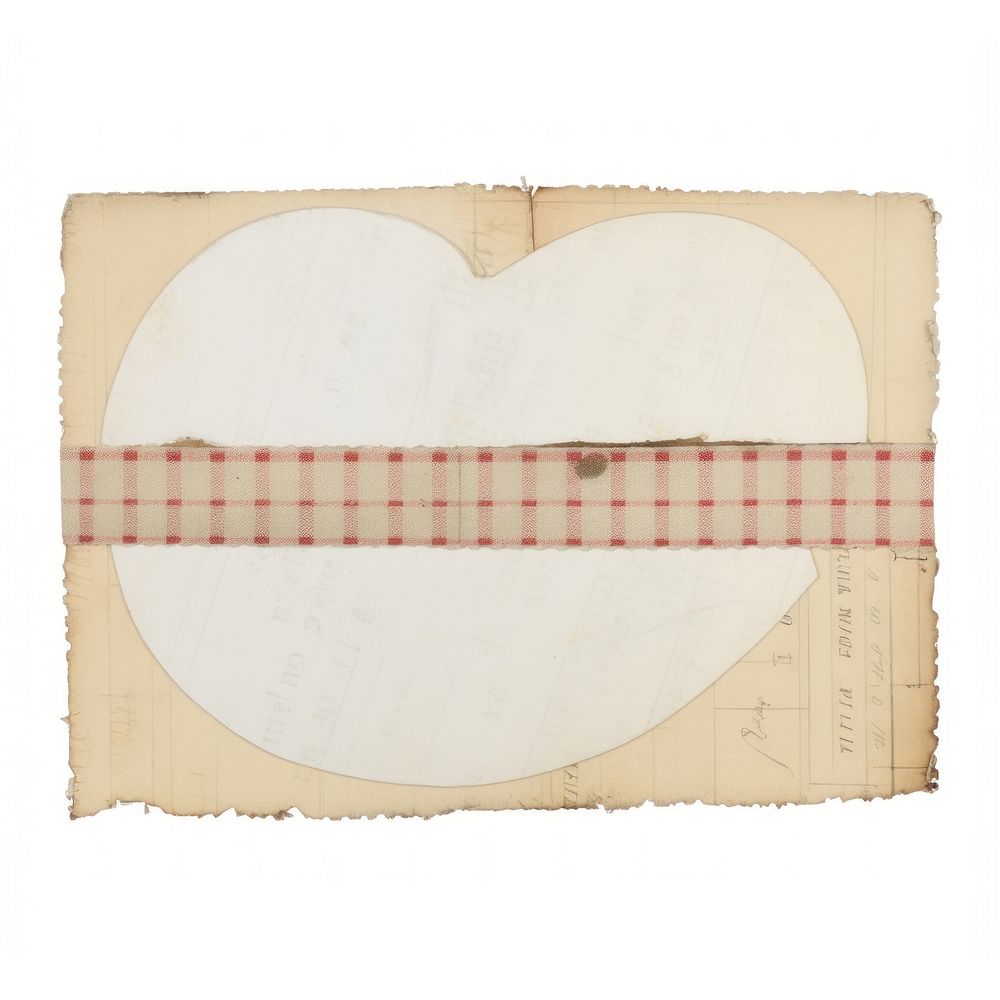 Heart vintage paper old white background. AI generated Image by rawpixel.