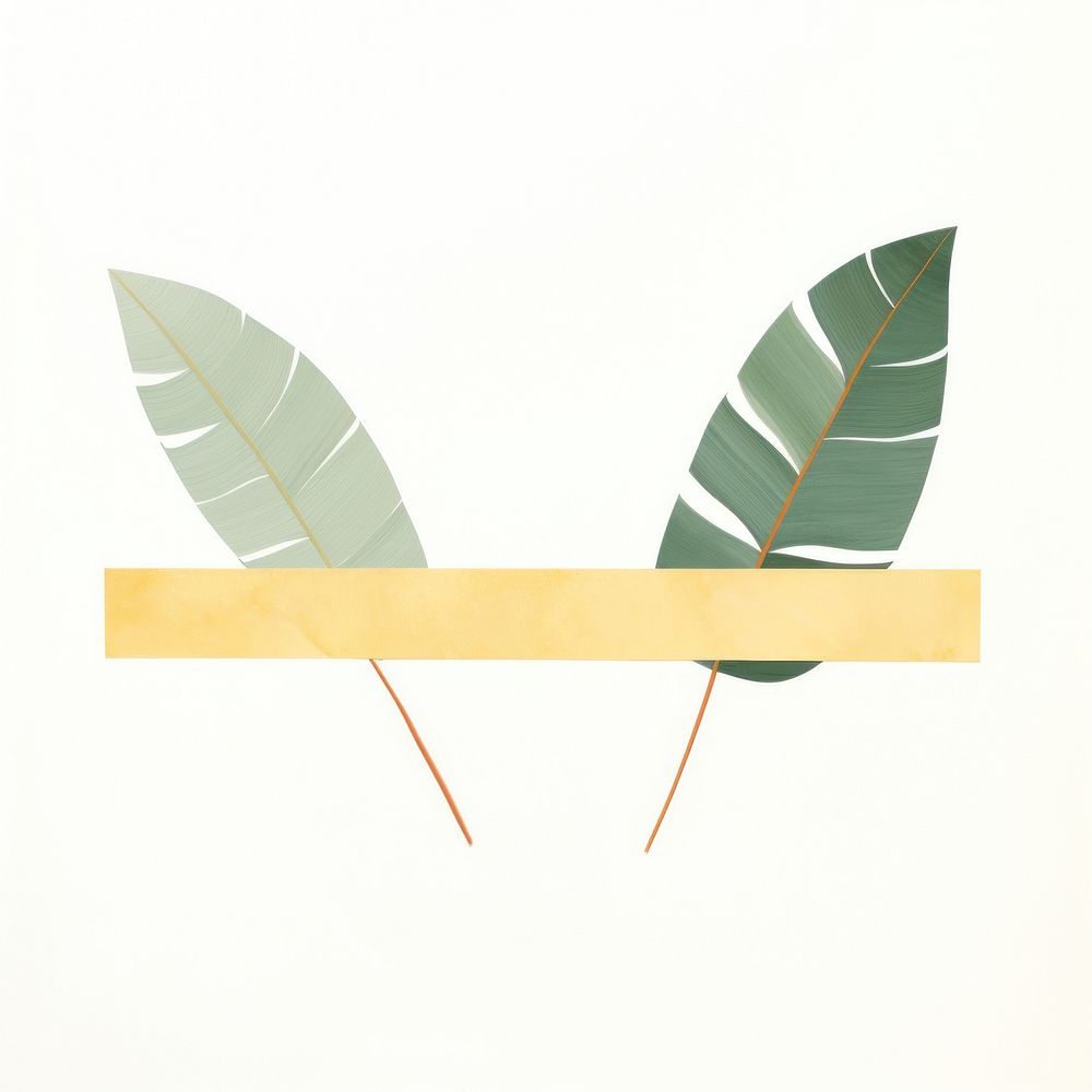 Collage element Tropical leaves plant leaf art. AI generated Image by rawpixel.