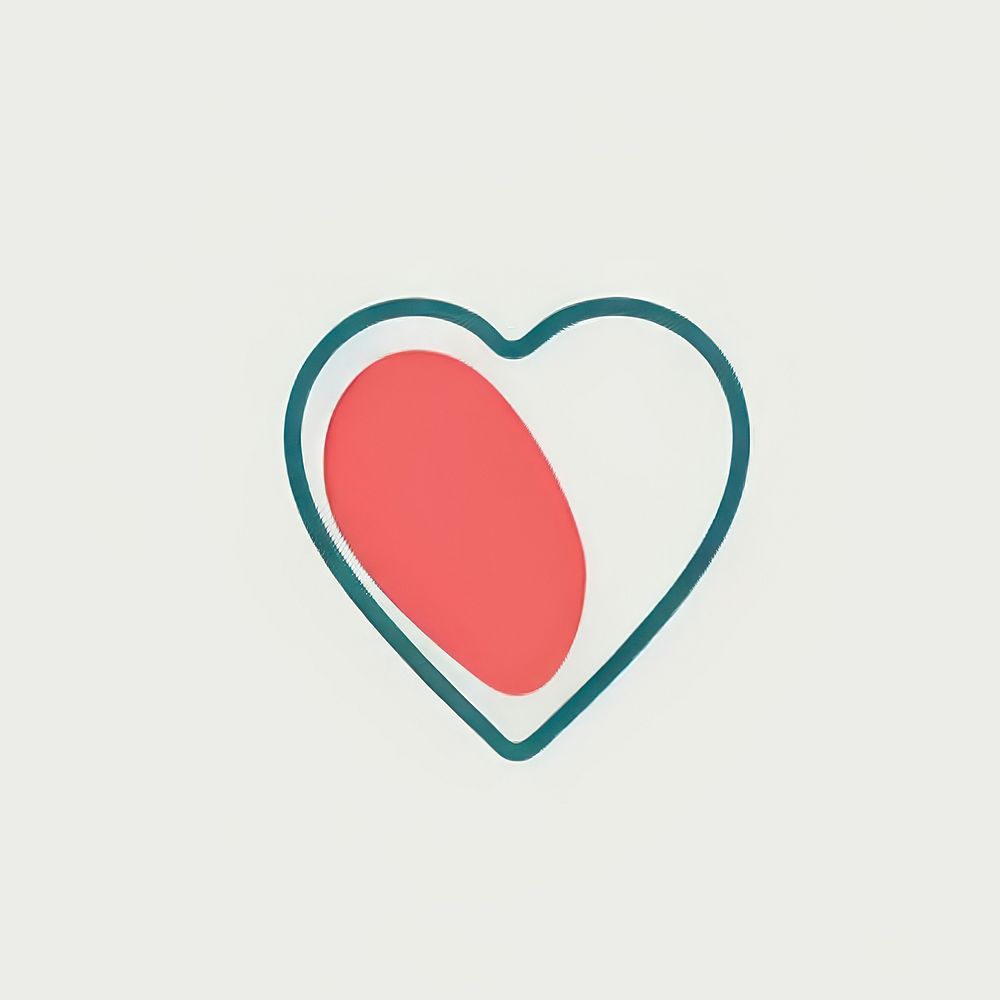 Big love heart logo pattern. AI generated Image by rawpixel.