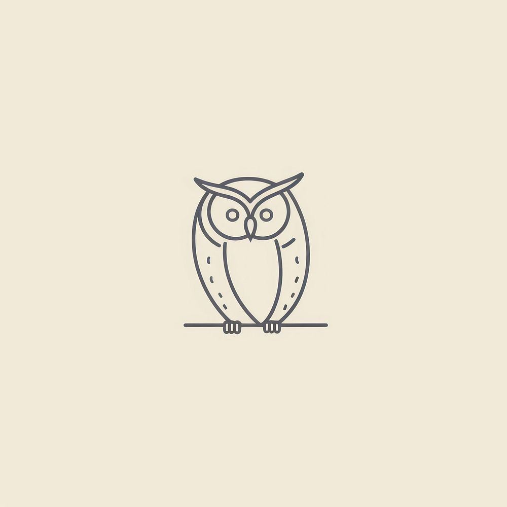 Owl cartoon drawing animal. AI generated Image by rawpixel.