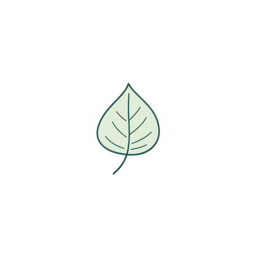 Leaf plant white background blossom. AI generated Image by rawpixel.