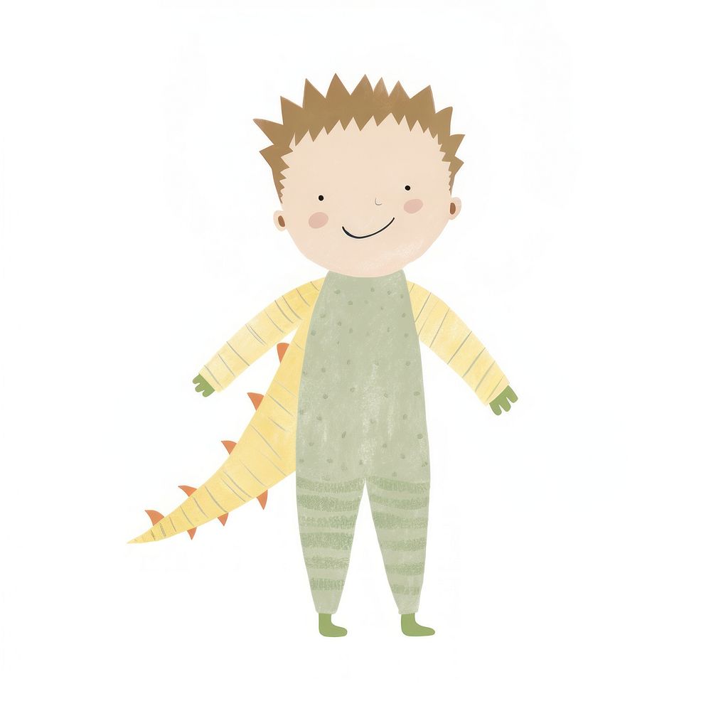 Boy character in dragon costume toy white background representation. AI generated Image by rawpixel.
