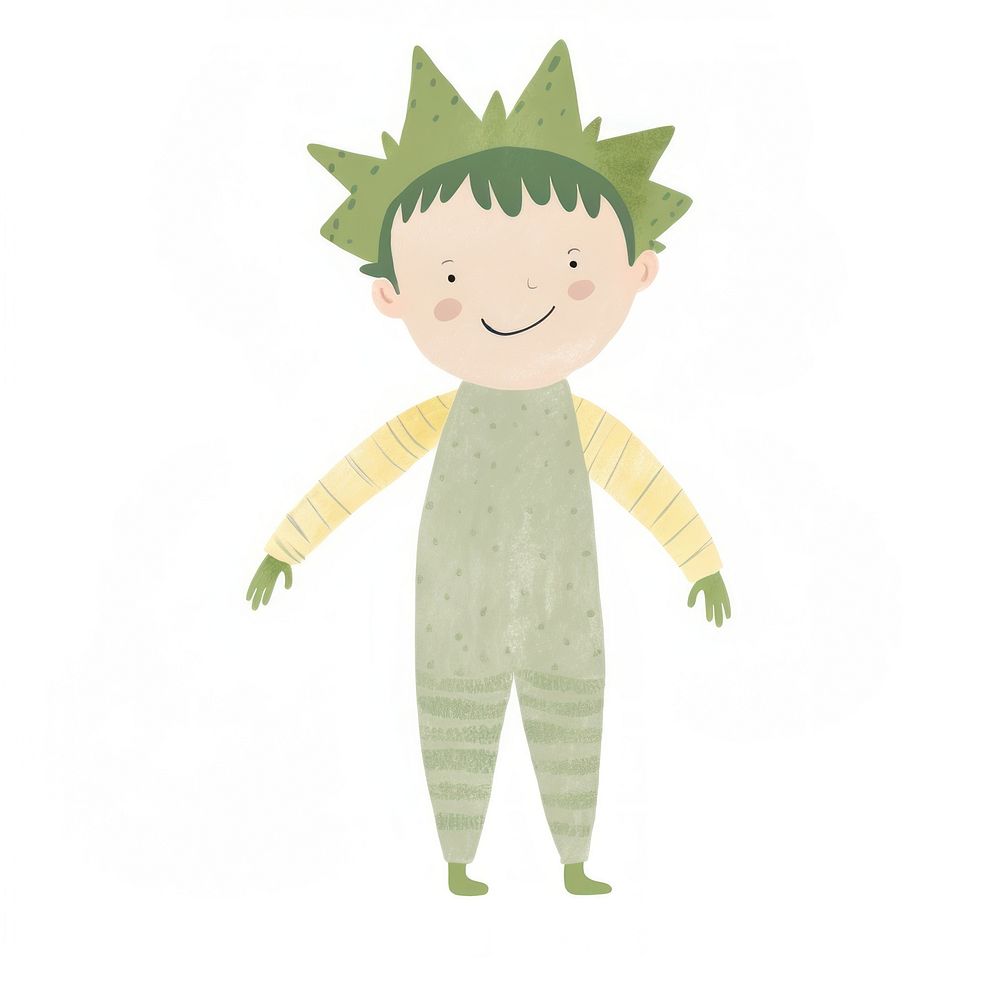 Boy character in dragon costume cartoon white background representation. AI generated Image by rawpixel.