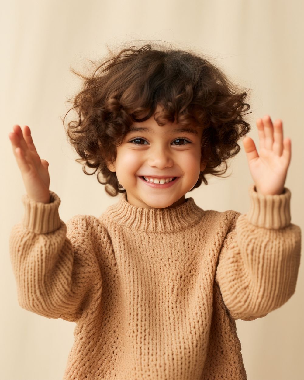 Happy kid in sweater smiling photo face photography. AI generated Image by rawpixel.