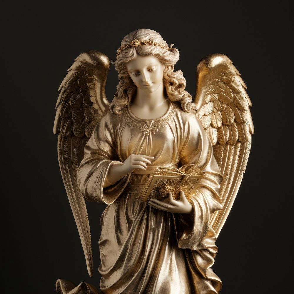Angel gold representation spirituality. AI generated Image by rawpixel.