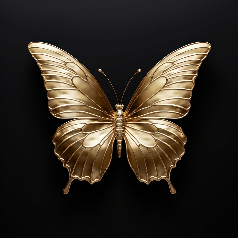 Butterfly animal gold accessories. AI generated Image by rawpixel.