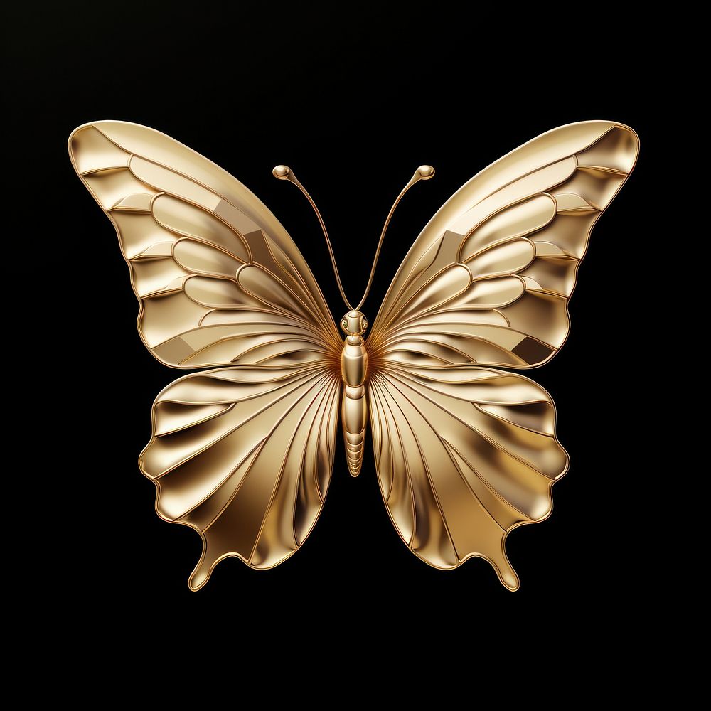 Butterfly gold accessories chandelier. AI generated Image by rawpixel.