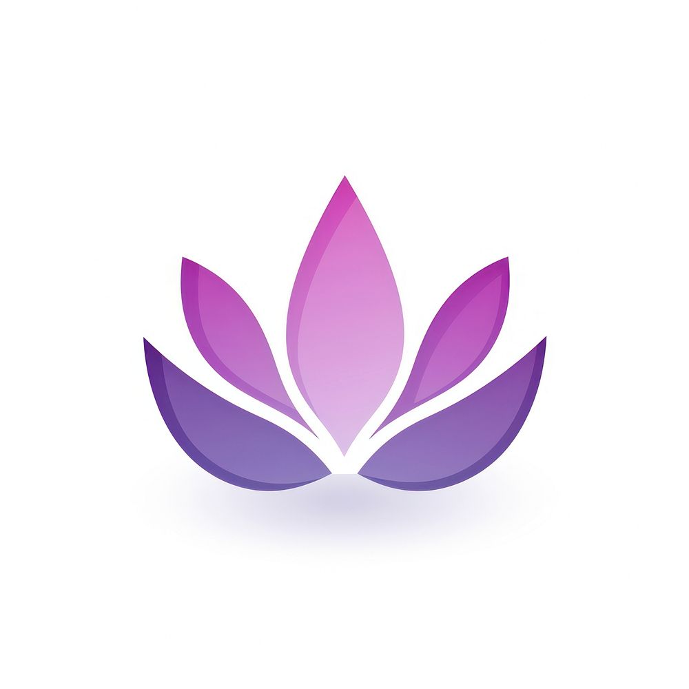 Lotus purple logo flower. AI generated Image by rawpixel.