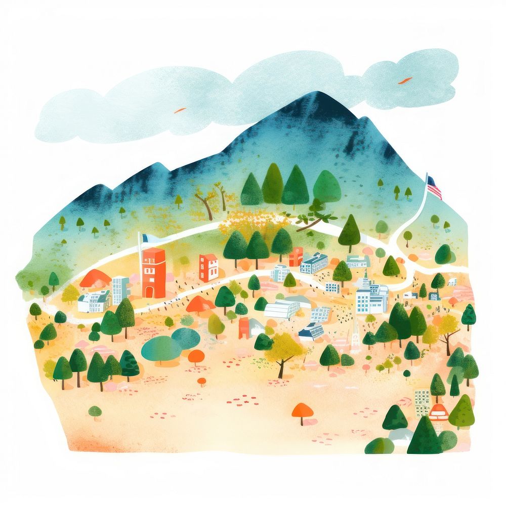 Japan map painting outdoors nature. AI generated Image by rawpixel.