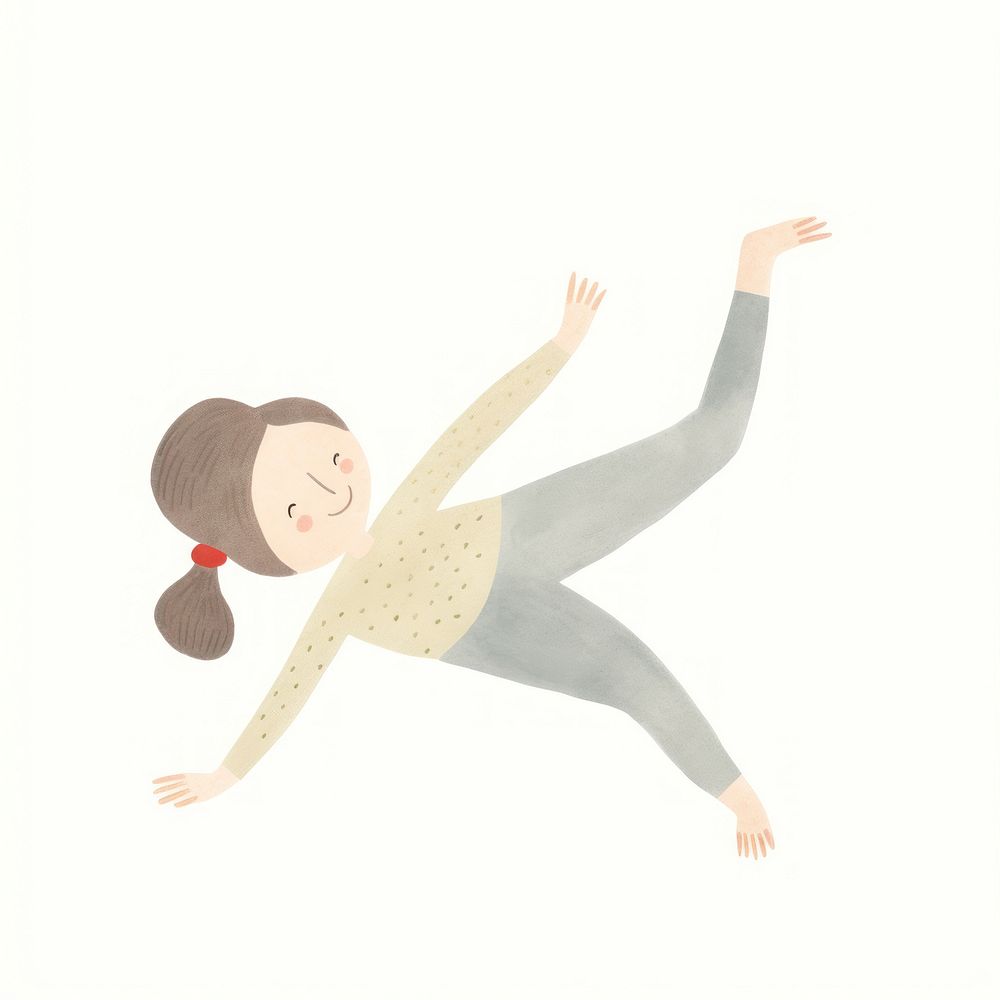 Woman character doing yoga white background flexibility exercising. AI generated Image by rawpixel.