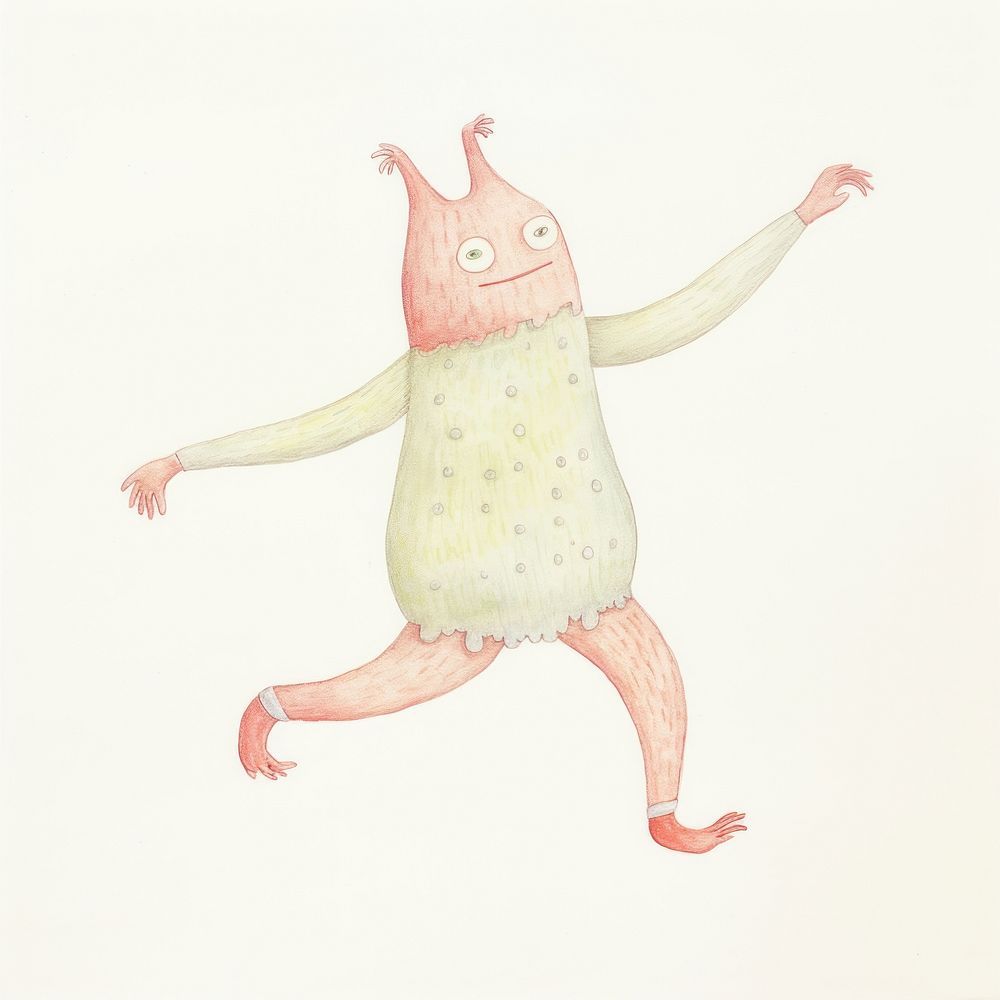 Character dancing drawing sketch art. AI generated Image by rawpixel.