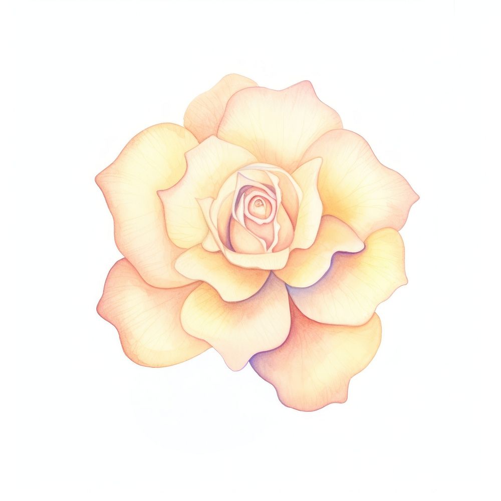 Rose flower drawing sketch petal. AI generated Image by rawpixel.