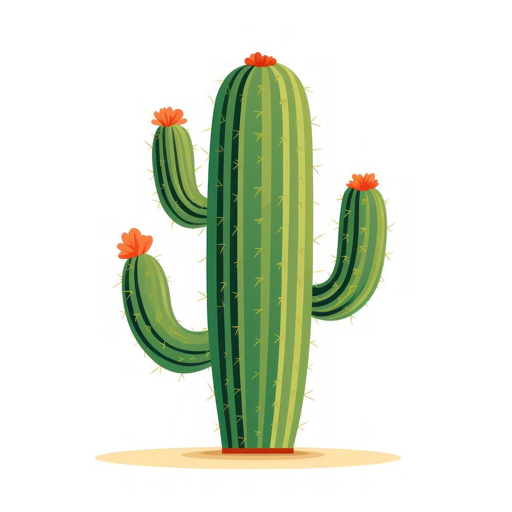 Cactus plant white background semi-arid. AI generated Image by rawpixel.