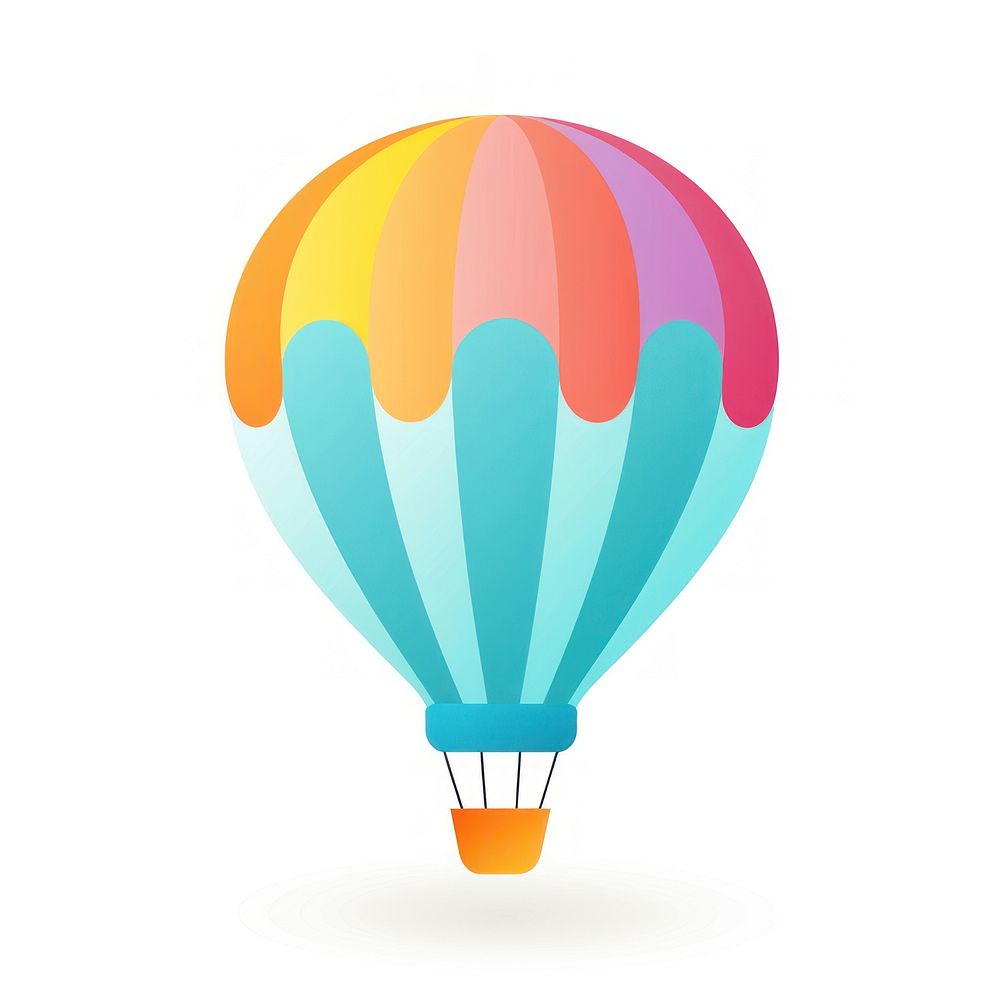 Balloon aircraft vehicle white background. AI generated Image by rawpixel.