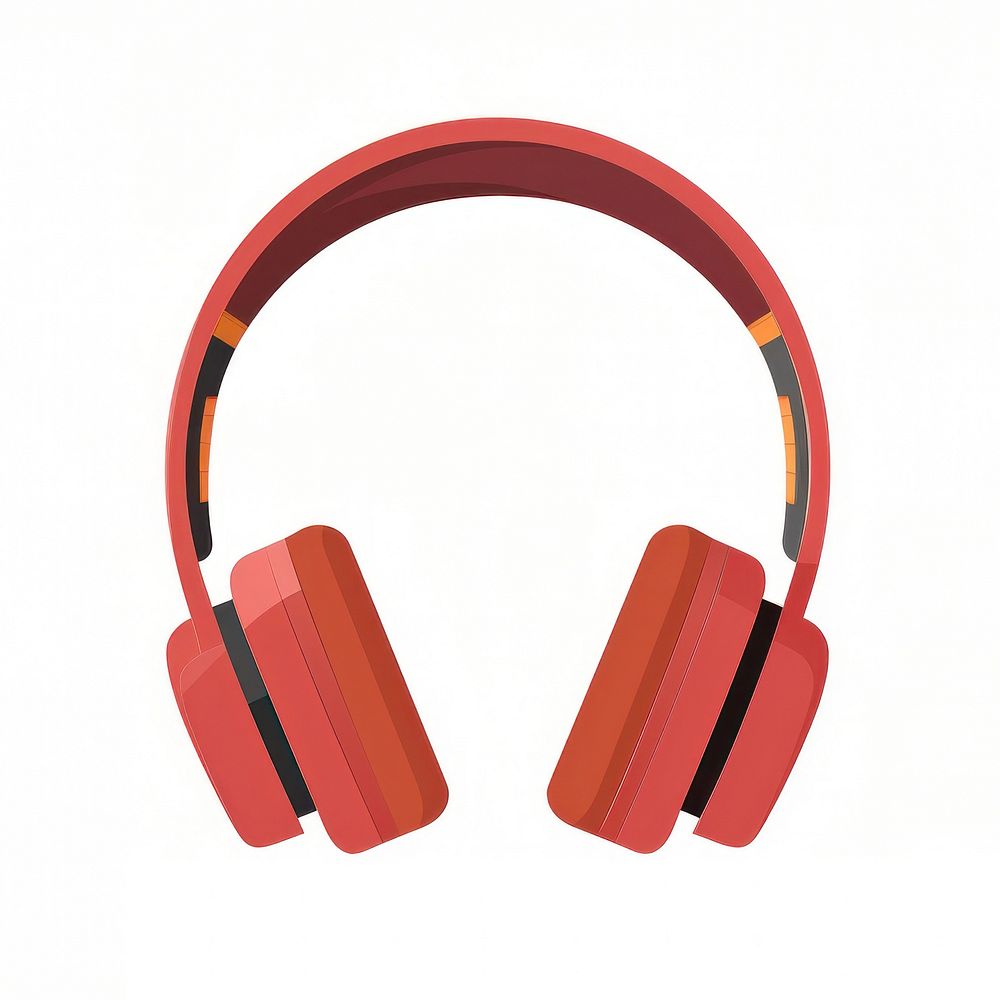 Headphones headset white background electronics. AI generated Image by rawpixel.