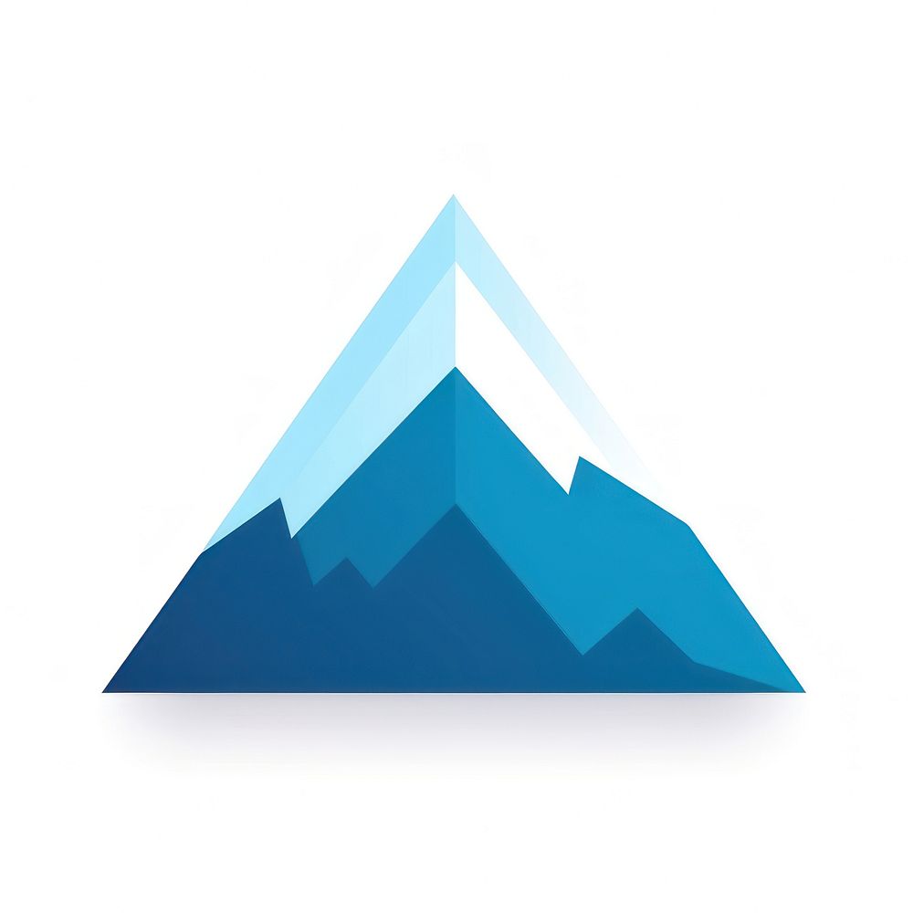Mountain nature shape white background. AI generated Image by rawpixel.