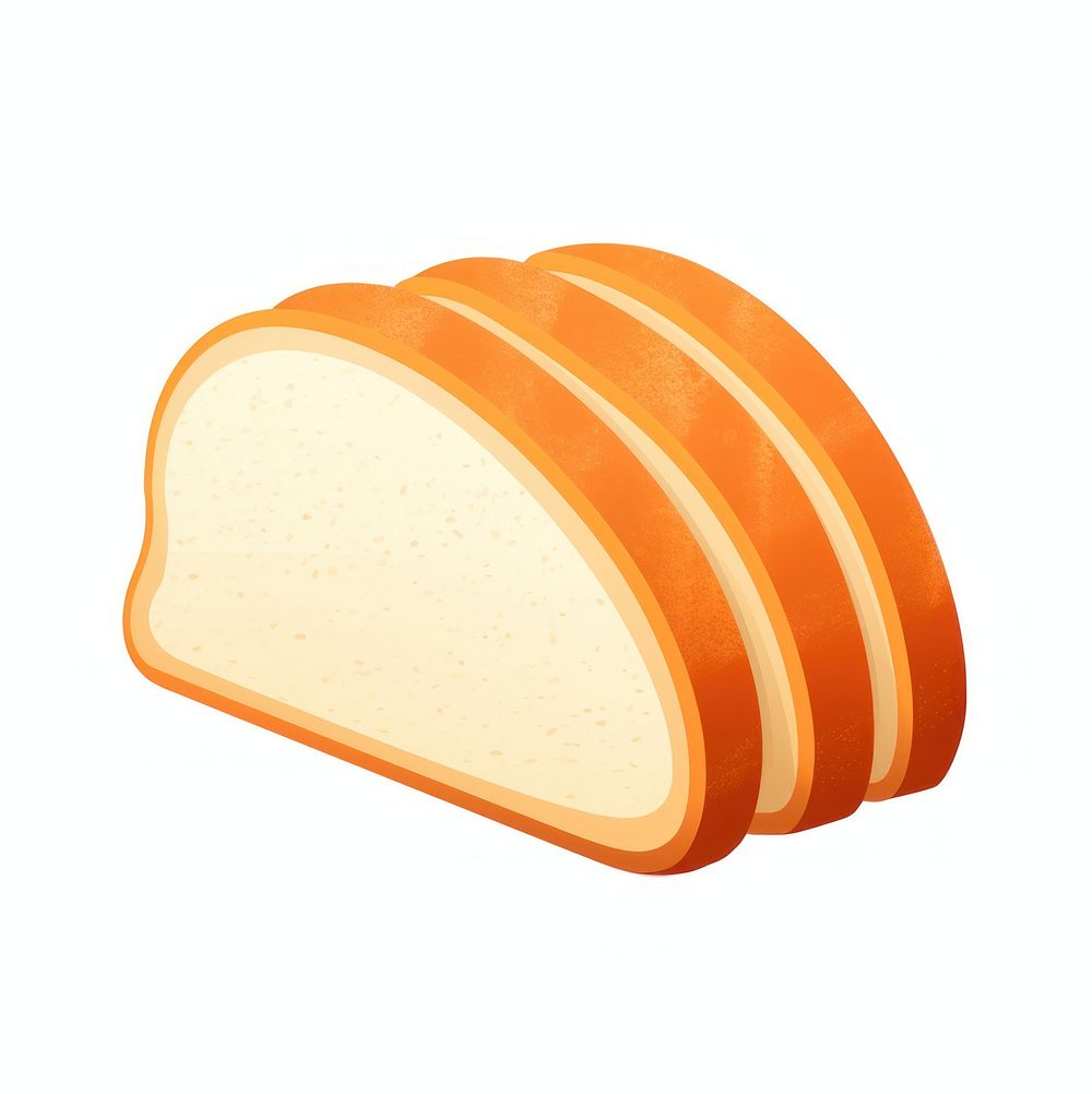 Sliced bread food white background freshness. AI generated Image by rawpixel.