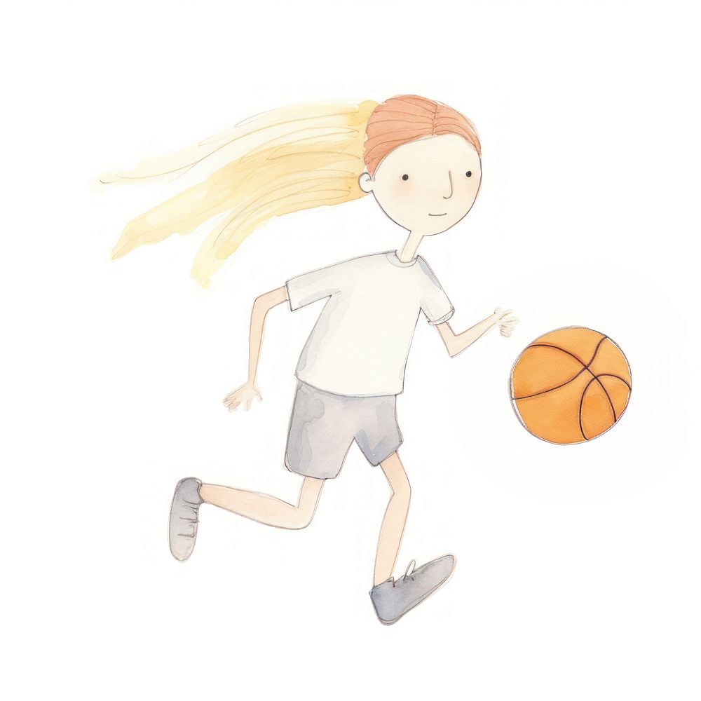 Girl basketball athlete character sports determination competition. AI generated Image by rawpixel.