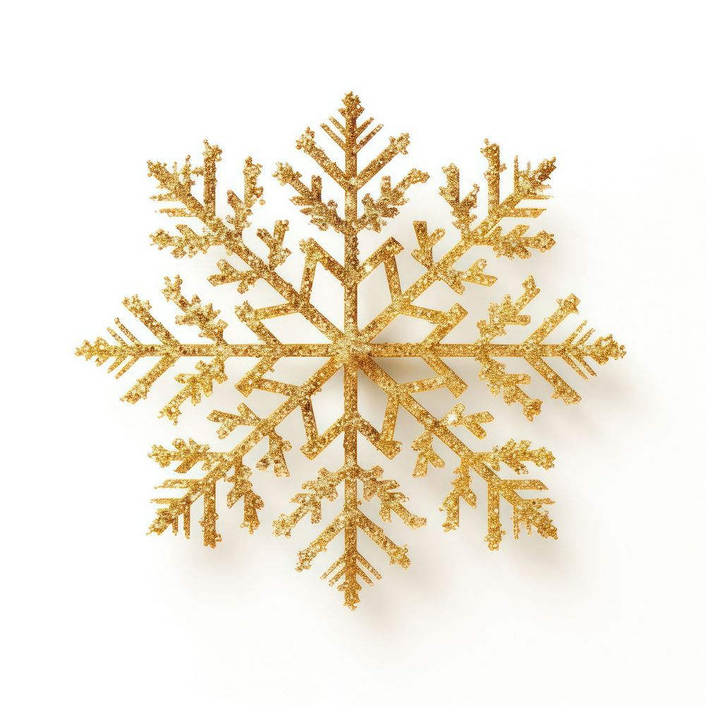 Gold Glitter Snowflake snowflake gold white. AI generated Image by rawpixel.