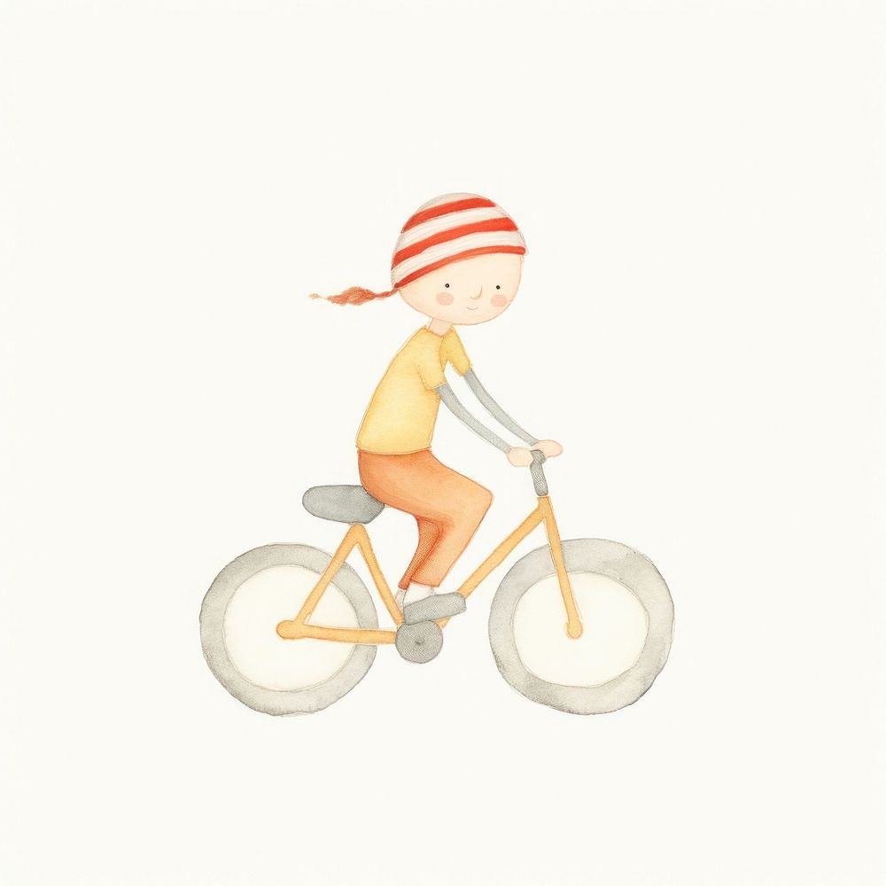 Kid character cycling bicycle vehicle sports. AI generated Image by rawpixel.