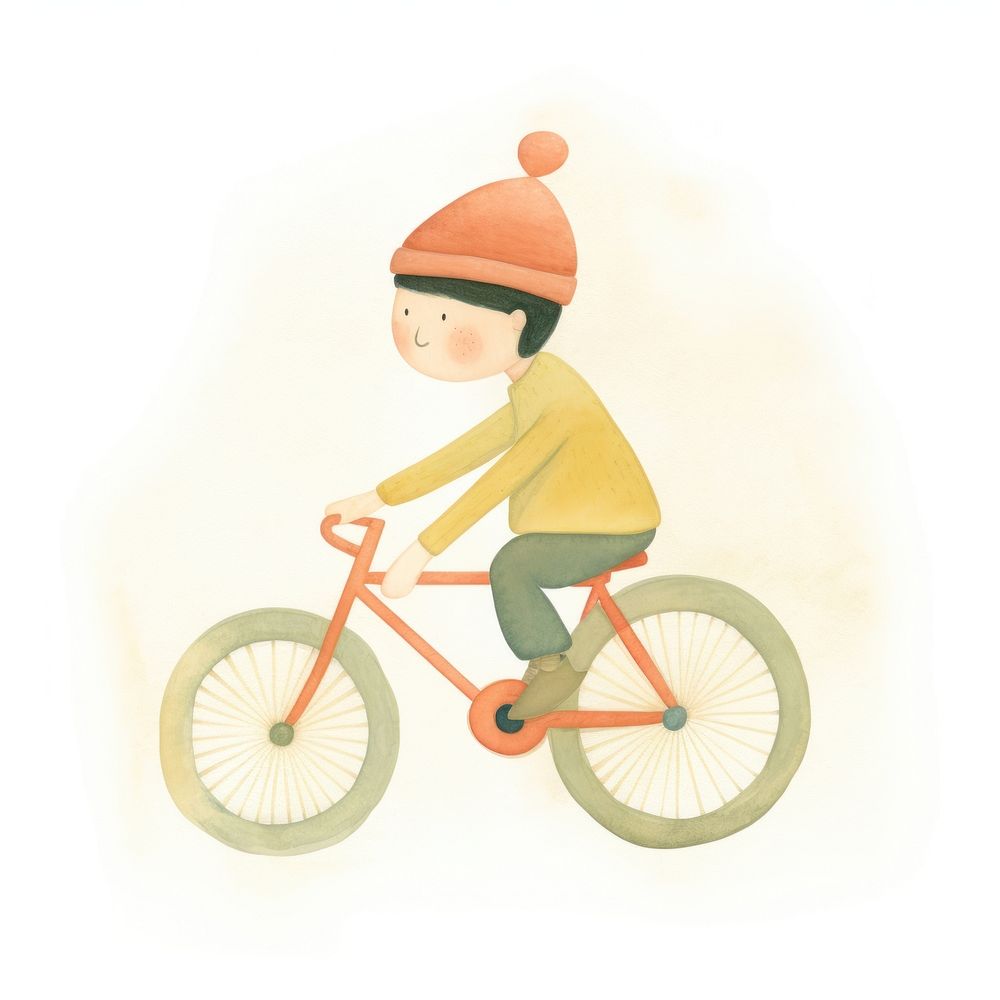 Kid character cycling bicycle vehicle sports. AI generated Image by rawpixel.
