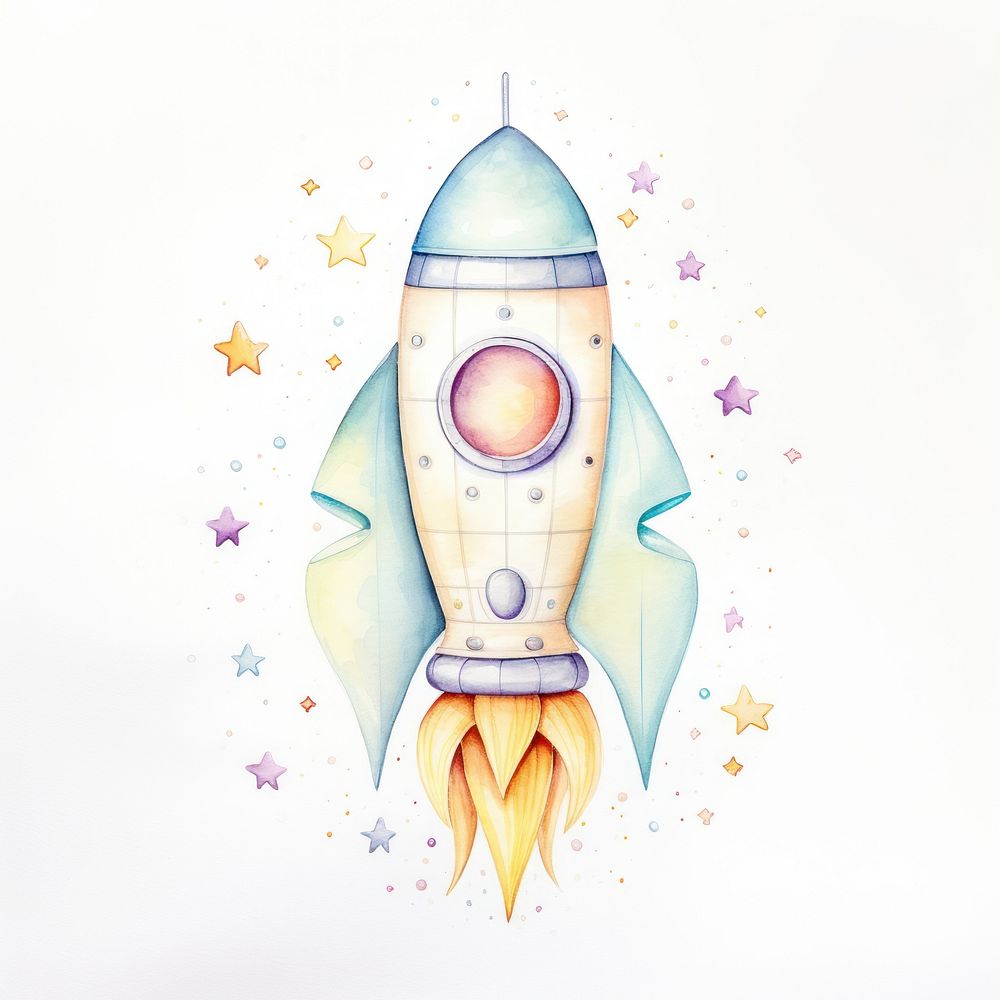 Rocket drawing sketch invertebrate. AI generated Image by rawpixel.