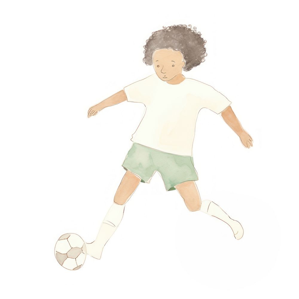 Soccer athlete character football drawing sports. AI generated Image by rawpixel.