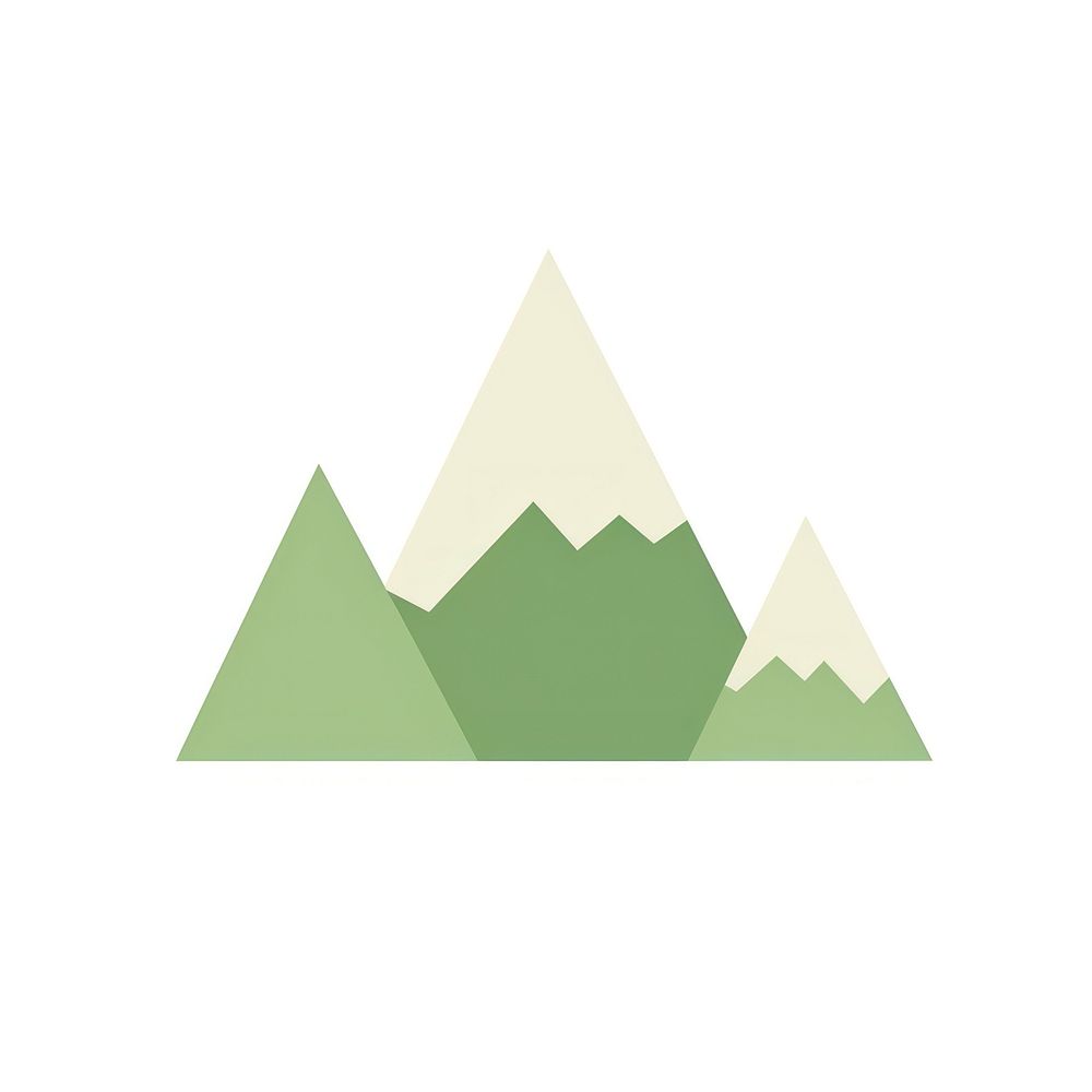Green mountain tranquility landscape triangle. AI generated Image by rawpixel.