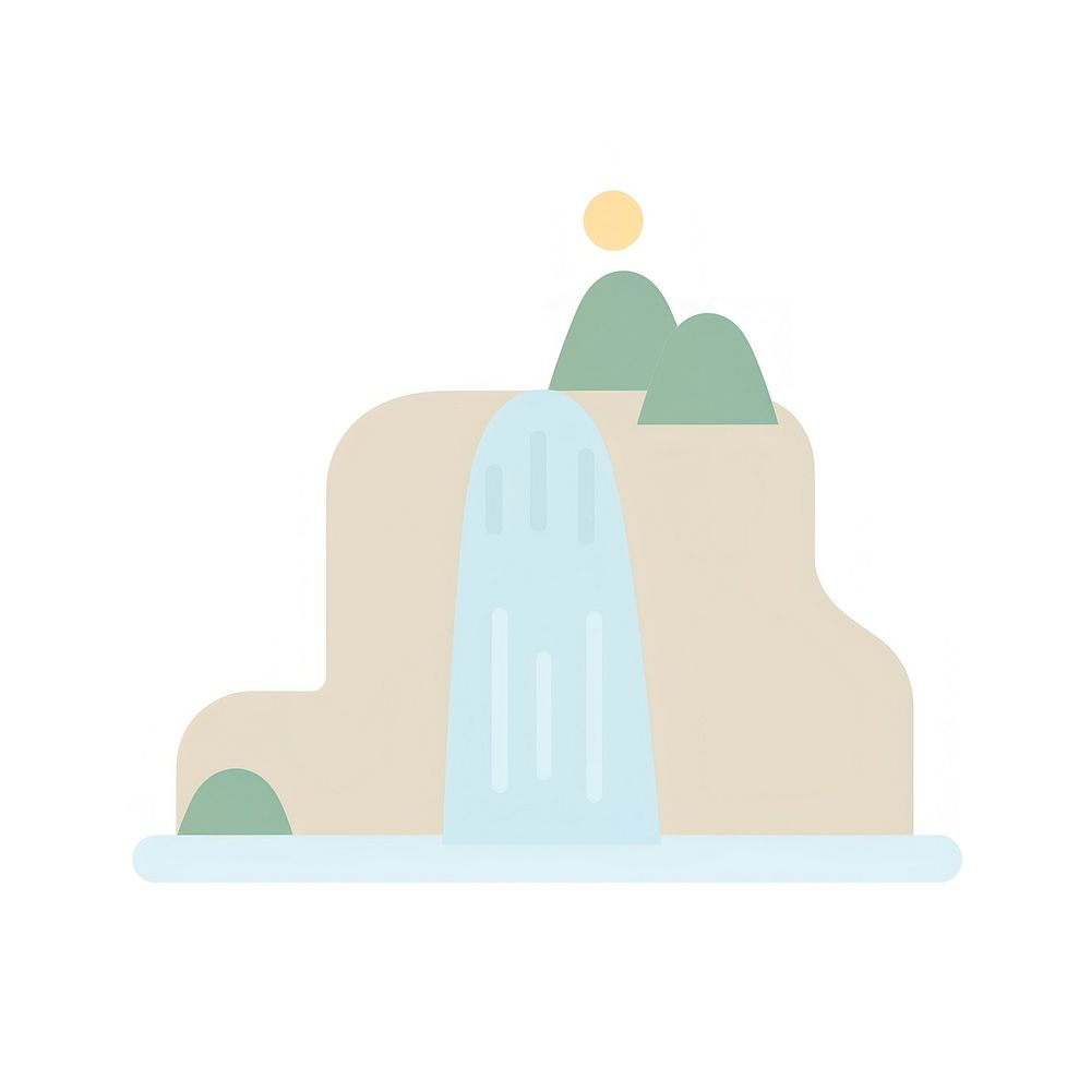 Waterfall architecture outdoors fountain. AI generated Image by rawpixel.