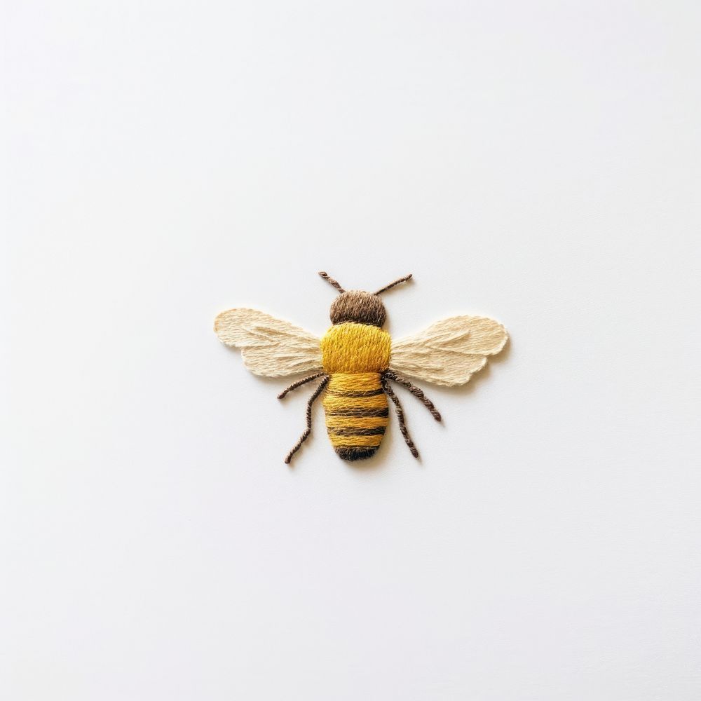 Little bee flying insect animal hornet. AI generated Image by rawpixel.