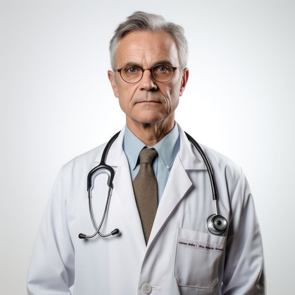 Doctor glasses adult white background. AI generated Image by rawpixel.