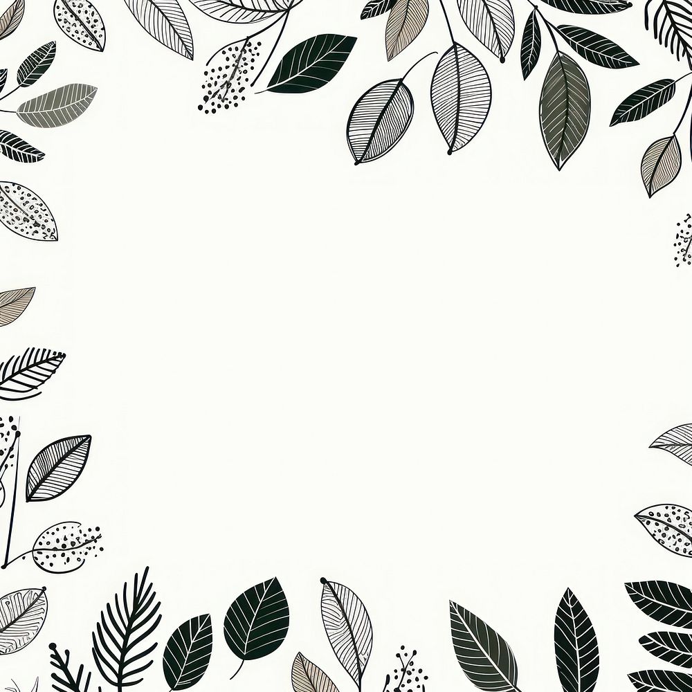 Autumn leaves backgrounds pattern sketch. AI generated Image by rawpixel.