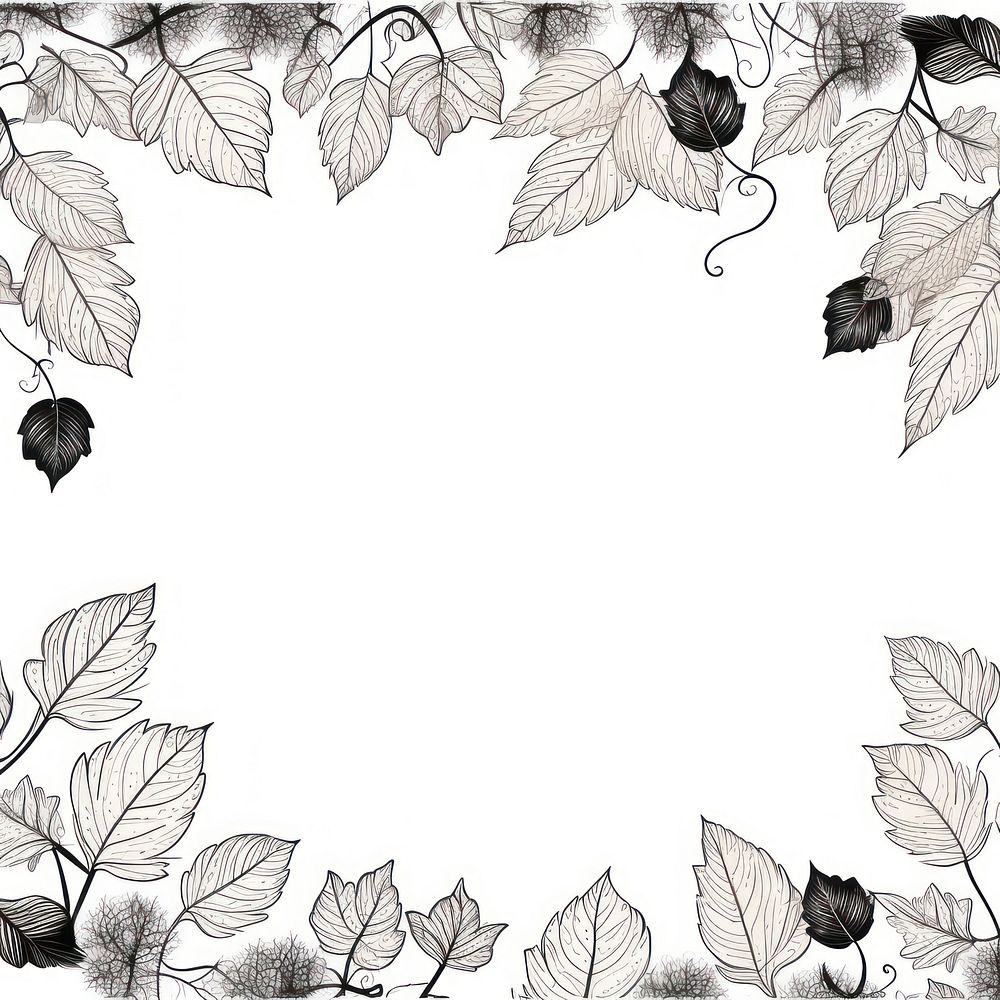 Autumn leaves backgrounds pattern drawing. AI generated Image by rawpixel.