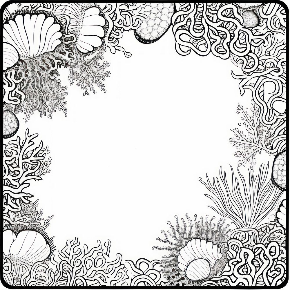 Coral doodle backgrounds pattern. AI generated Image by rawpixel.