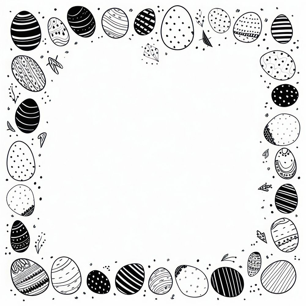 Easter eggs doodle backgrounds drawing. AI generated Image by rawpixel.