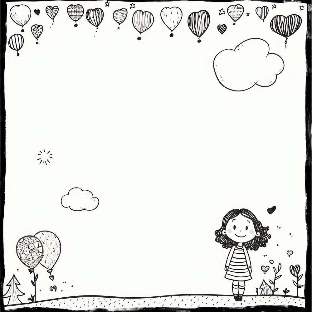 Education doodle backgrounds balloon. AI generated Image by rawpixel.