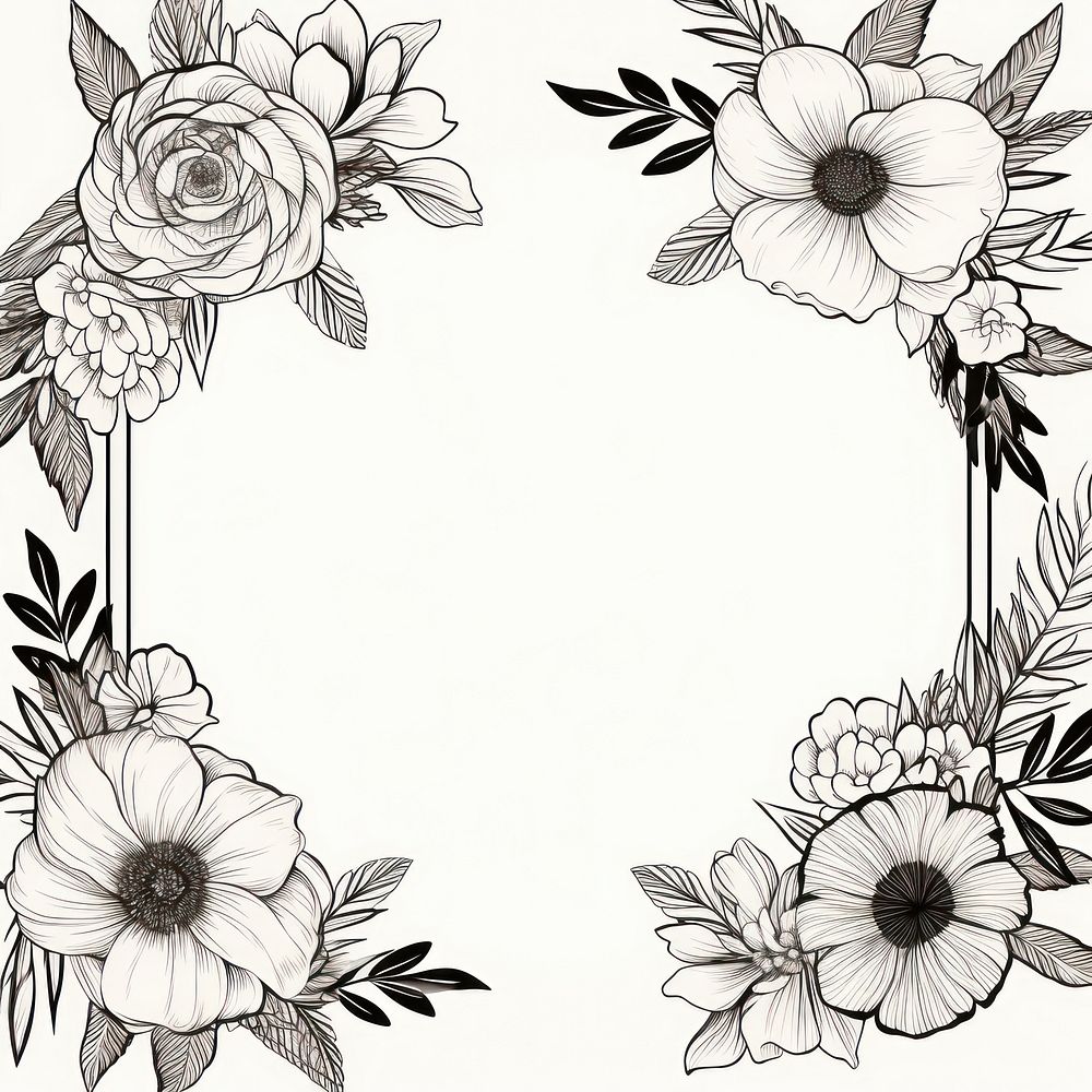 Floral backgrounds pattern drawing. 