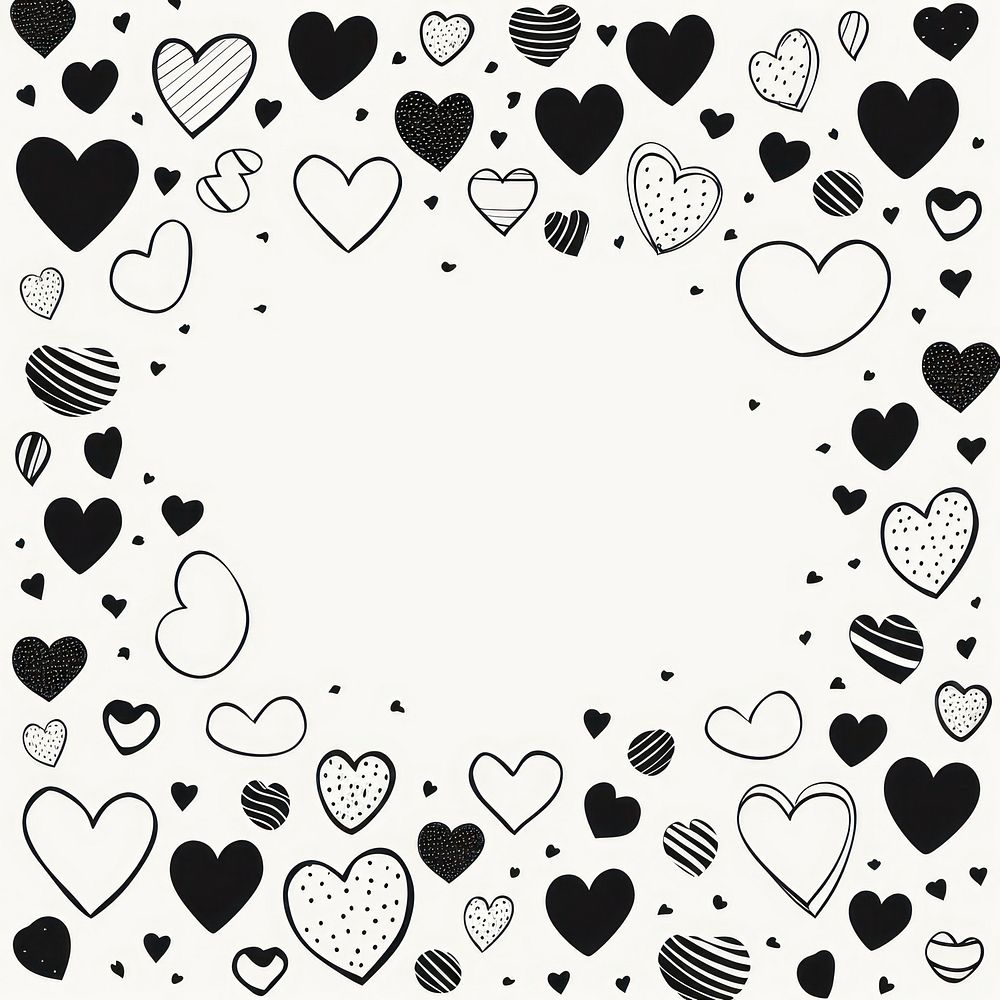 Heart backgrounds drawing doodle. AI generated Image by rawpixel.