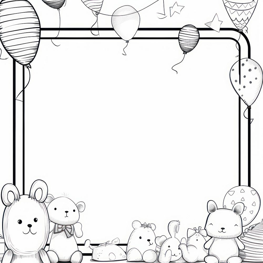 Kid toys balloon drawing doodle. AI generated Image by rawpixel.